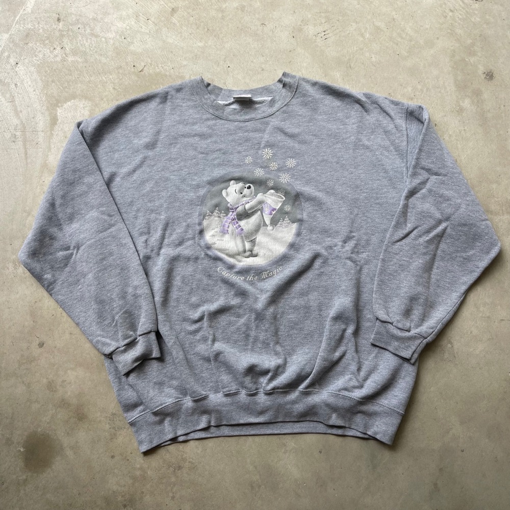 Disney Store Winnie the Pooh Capture the Magic Gray Sweatshirt XXL 2XL